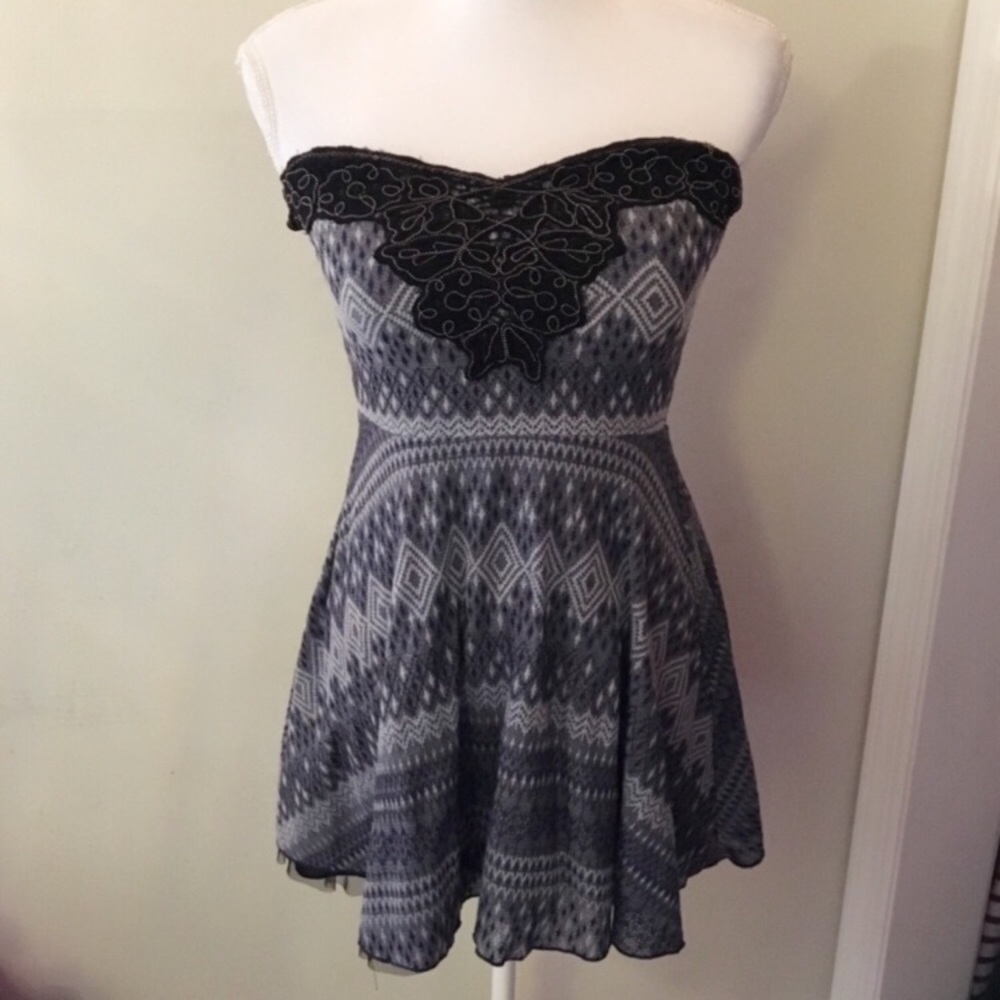 Free People Strapless Boho Dress